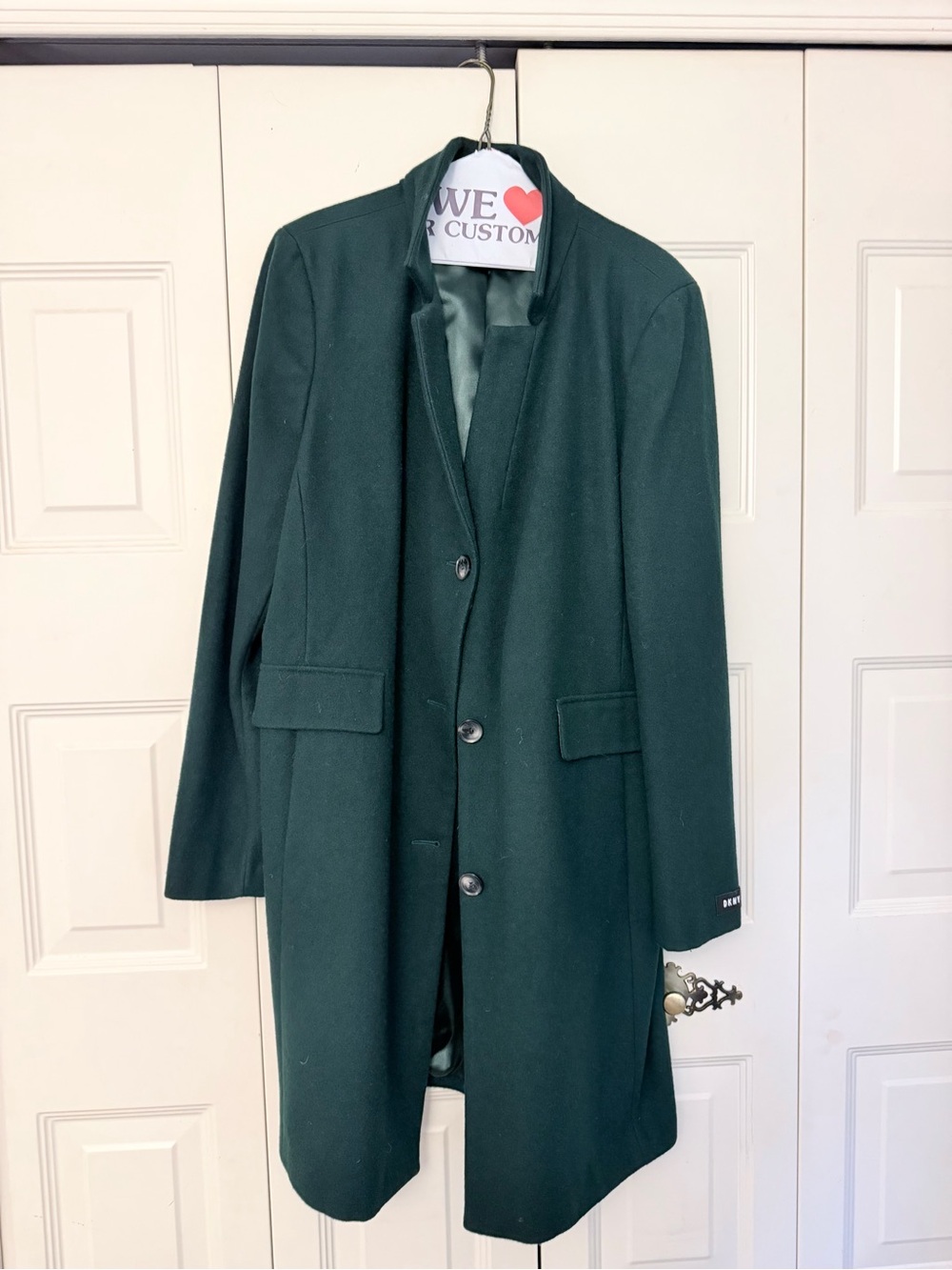 DKNY Emerald Green Pea Coat